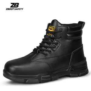 Giày bảo hộ ZBOOT Z131 thiết kế cao cổ, mũi thép, đế thép, da chống thấm nước