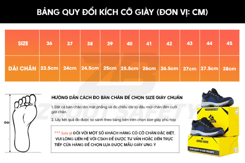 hướng dẫn chọn size